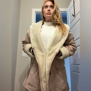 Mob Wife Gallery Microsuede Pink Coat